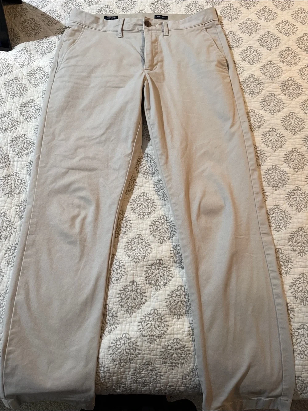J. Crew Slim Straight Khaki Chinos in Light Tan